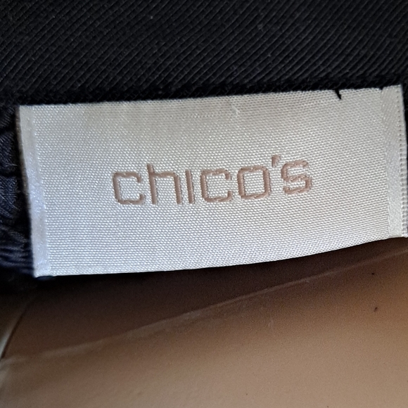 Chico's "tissue paper feel" Mandarin collar lightweight blazer/top - Picture 5 of 6